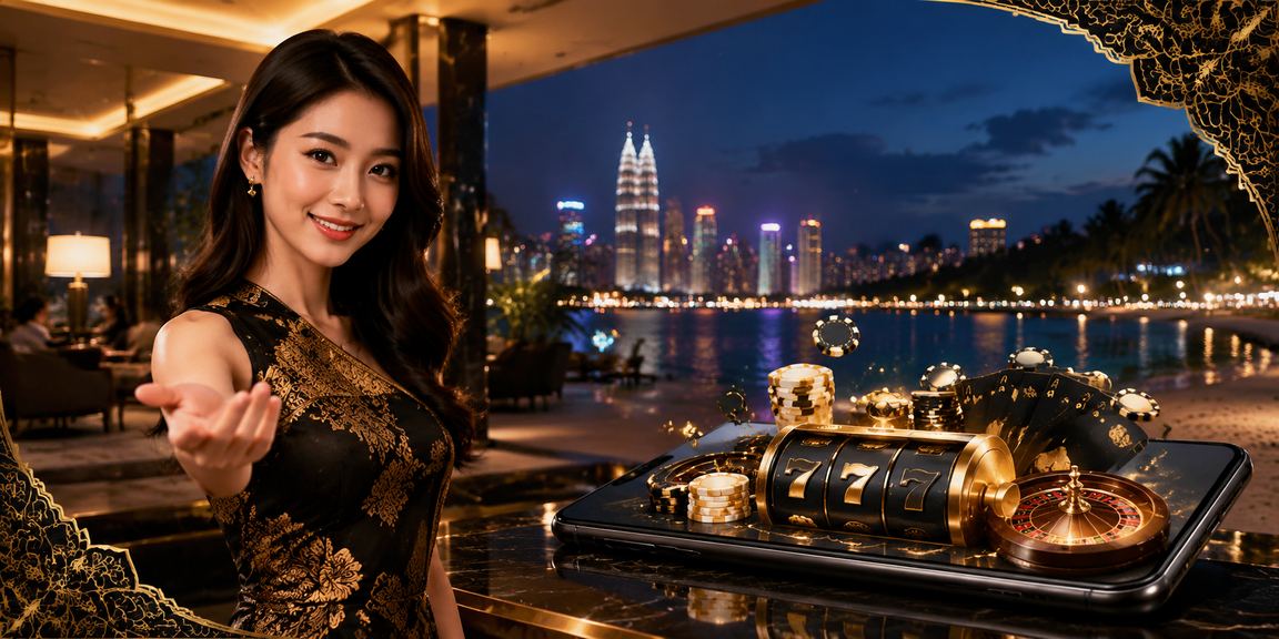 Antaramuka aplikasi kasino mudah alih di Kuala Lumpur dengan corak batik tempatan
